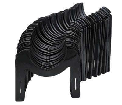 Valterra S2000 Sewer Hose Support -  Slunky ® -  20 Foot Length -  4-1/2 Inch Sewer End Height x 7-1/4 Inch RV End Height -  Collapsible -  Deep Cradles Eliminate Need for Support Straps -  Black -  Plastic -  With Self-Fastening Strap For Storage/ Metal Hinges For Extra Strength/ Six Tie Down Straps