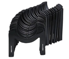 Valterra S2000 Sewer Hose Support -  Slunky ® -  20 Foot Length -  4-1/2 Inch Sewer End Height x 7-1/4 Inch RV End Height -  Collapsible -  Deep Cradles Eliminate Need for Support Straps -  Black -  Plastic -  With Self-Fastening Strap For Storage/ Metal Hinges For Extra Strength/ Six Tie Down Straps