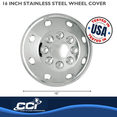 Coast2Coast: IWCAL160SS Wheel Cover -  16 Inch -  Stainless Steel -  Set Of 4