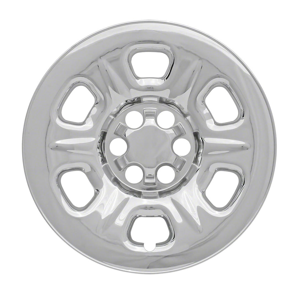Coast2Coast: IWCIMP71X Wheel Skin -  IMPOSTOR ® -  15 Inch -  6 Raised Dimpled Spokes -  Snap-On -  Plated -  Chrome -  ABS Plastic -  Set Of 4
