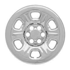 Coast2Coast: IWCIMP71X Wheel Skin -  IMPOSTOR ® -  15 Inch -  6 Raised Dimpled Spokes -  Snap-On -  Plated -  Chrome -  ABS Plastic -  Set Of 4