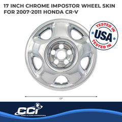 Coast2Coast: IWCIMP75X Wheel Skin -  IMPOSTOR ® -  17 Inch -  5 Spokes -  Snap-On -  Plated -  Chrome -  ABS Plastic -  Set Of 4