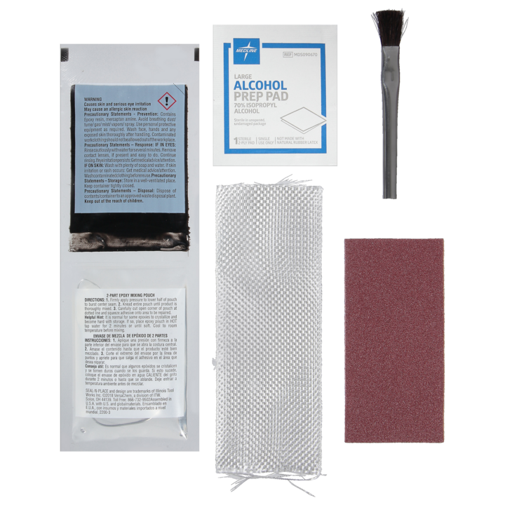 Permatex 09100 Plastic Tank Repair Kit; Used In Cars/ Trucks/ Boats/ RV’S/ Windshield Washer Reservoirs/ Radiator Overflow Tanks/ Coolant Reservoirs/ Water Tanks And Waste Tanks; From 50 Degree Fahrenheit To 75 Degree Fahrenheit; Single; With Epoxy/ Sandpaper/ Fiberglass Cloth/ Application Brush; This Product Is Not For Use On Plastic Fuel Tanks