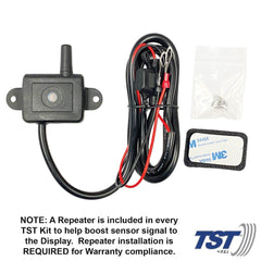 Truck System Technology (TST) TST-507-RV-6-C Tire Pressure Monitoring System - TPMS; 507 Series; For Use On Rubber Or Metal Valve Stems And For RV And Trailer Applications; 6 Cap Sensors; 3-1/2 Inch TST Wide Screen Color Display; With Audio And Visual Alerts; With Two Installation Wrenches/ Rubber Display Mount/ Suction Cup Display Mount/ USB And 12 Volt Charging Capabilities/ Detailed User Manual/ One 507 Repeater