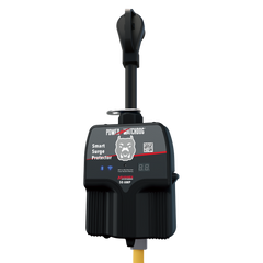 Hughes Auto PWD50W Surge Protector; Power Watchdog Gen II; Used To Monitor Volts/ Amps/ Watts Live On Phone And Detects High Voltage/ Low Voltage/ Open Ground/ Open Neutral/ Over Current; Portable; 50 Ampere Operating Current/ 120 Volt Operating Voltage/ 12000 Maximum Watt; 4600 Joules Of Advanced Surge Protection; Built-In Bluetooth And WiFi; -20 To 50 Degree Celsius Temperature Range; With Fault Indicator Light; Weather Resistant