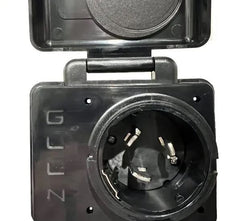 Hughes Auto SV50API Power Inlet Port; SafeView™; Manual Power Disconnect; 50 Amp; 125 Volt; Black; Nickel Plated Contacts; Twist Lock Design; ETL Certified; With Water Resistant Cover And Halo Status Light