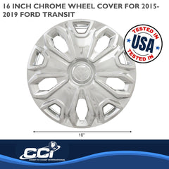 Coast2Coast: IWC51216C Wheel Cover -  16 Inch -  5 Split Spoke -  Chrome Plated -  Plastic -  Set Of 4 -  Standard Leg