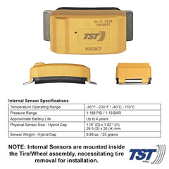 Truck System Technology (TST) TST-507-INT-S1 Tire Pressure Monitoring System - TPMS Sensor; 507 Series; 507 Single Internal Sensor; With Strap