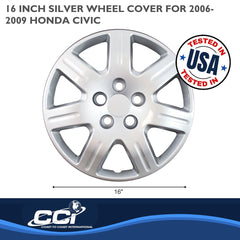 Coast2Coast: IWC45216S Wheel Cover -  16 Inch -  7 Spoke -  Silver -  Plastic -  Set Of 4 -  Bolt On