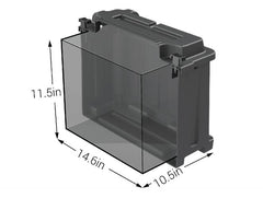 Noco HM426 Battery Box; Fits Dual 6 Volt Group Batteries; Black; Polyethylene Plastic; Full Flow Ventilation; With Captive Lid; Large Cable Entry Holes; Impact Resistant To -40 Degree Fahrenheit
