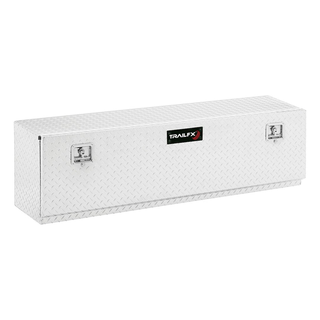 TrailFX 170601 Tool Box -  Top Mount -  Single Door -  Diamond Tread -  Bright -  Polished 16 Gauge Aluminum -  60 Inch Length x 13 Inch Width x 17 Inch Height -  7.8 Cubic Foot Capacity