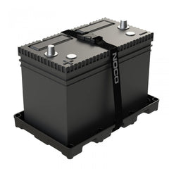 Noco BT27 Battery Tray; For Use With Group 27 Batteries; Polypropylene Plastic; With Strap; External Mounting Holes; Black