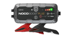 Noco GB40 Battery Portable Jump Starter; Boost Plus; 12 Volt Lead-Acid Batteries; 1000 Amp Peak; Up To 20 Jump Starts Per Charge; With Reverse Polarity Protection; With Ultra-Bright Dual LED Flashlight With 7 Modes; Micro USB Input/ USB Output Conection; With Jumper Cable With HD Clamps/ 12 Volt Car Charger/ Micro USB Cable/ Microfiber Storage Bag/ Safety And Warranty Information