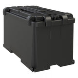 Noco HM408 Battery Box; Fits 4D Group Batteries; Black; Polyethylene Plastic; Full Flow Ventilation; With Captive Lid; Large Cable Entry Holes; Impact Resistant To -40 Degree Fahrenheit
