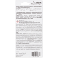 Permatex 16067 Windshield Repair Kit; Bullseye ™; Use To Repair Bulls eye's/ Star Damage/ Chips (Up To 1-1/4 Inch Long) In Laminated Automotive Windshields; From 50 Degree Fahrenheit To 75 Degree Fahrenheit; Single; With Adhesive Seal/ Resin/ Plunger/ Syringe