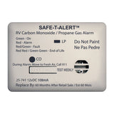 MTI Industry 25-741-WT Carbon Monoxide/ Propane Leak Detector; Safe-T-Alert ™; Detects Both LP And CO Gas; Alerts To Leak With Beeping; With LED Indicator; Surface Mounting; 12 Volt Hardwire; White