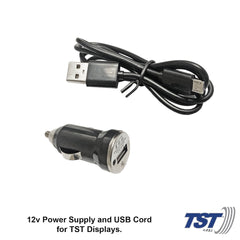 Truck System Technology (TST) TST-507-FT-6-C Tire Pressure Monitoring System - TPMS; 507 Series; For Use On Metal Valve Stems And For RV And Trailer Applications; 6 Flow Thru Sensors; 3-1/2 Inch TST Wide Screen Color Display; With Audio And Visual Alerts; With Two Installation Wrenches/ Rubber Display Mount/ Suction Cup Display Mount/ USB And 12 Volt Charging Capabilities/ Detailed User Manual/ One 507 Repeater