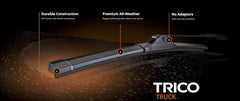 Trico Products Inc. 58-185 Windshield Wiper Blade -  Truck® -  18 Inch Length -  Single Blade -  With Spoiler -  Black -  Beam Type -  Plastic/Steel Blend Frame -  Natural Rubber Blade -  With Pre-Attached Adapter