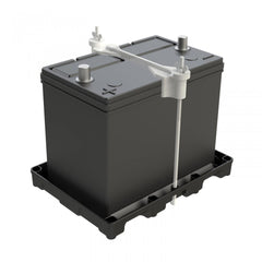 Noco BT24 Battery Tray; For Use With Group 24 Batteries; Polypropylene Plastic; With Strap; External Mounting Holes; Black