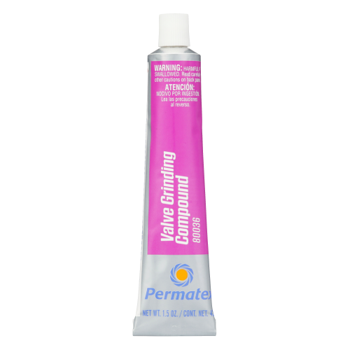 Permatex 80036 Valve Grinding Compound; Use To Lap And Grind Chromium-Cobalt/ Hard-Faced Seats And Discs/ Removing Burrs/ Surface Defects/ Gums/ Carbon Deposits And Corrosion/ Aid Valve Grinding Operations On Automotive And Industrial And Marine Engines; 1.5 Ounce Tube; Single