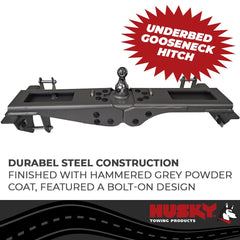 HUSKY TOWING - Gooseneck Trailer Hitch; OEM Style; 35000 Pound Gross Towing Weight; 8750 Pound Tongue Weight; With 2-5/16 Inch Ball And 5/8 Inch Safety Chain Loops - 35202