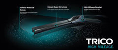 Trico Products Inc. 56-251 Windshield Wiper Blade -  High Mileage® -  25 Inch Length -  Single Blade -  With Spoiler -  Black -  Beam Type -  Plastic/Steel Blend Frame -  Natural Rubber Blade -  With SWIFT One-Click Adapter