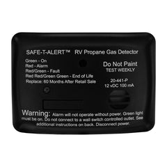 MTI Industry 20-441-P-BL Propane Leak Detector; Safe-T-Alert ™; Surface Mount Detector; Alerts To Leak With Beeping; With Auto Reset; 12 Volt DC Hardwire; Black