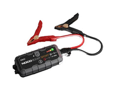 Noco GB20 Battery Portable Jump Starter; 12 Volt Lead-Acid Batteries; For Motorcycle/ ATV/ UTVs/ Lawn And Garden; 500 Amp Peak; With Ultra-Bright Dual LED Flashlight With 7 Modes; Micro USB Input/ USB Output Conection; With Jumper Cable With HD Clamps/ Micro USB Cable/ Microfiber Storage Bag/ Safety And Warranty Information