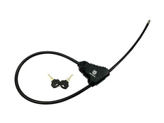 Hughes Auto ADJLOCK Cable Lock; 36 Inch Length; Key Lock; With Two Keys; Adjustable Lock; 10 Millimeter Braided Steel Cable; Use To Secure Propane Tanks/ Barbecues/ Bicycles And Other Gear