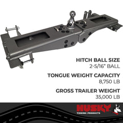 HUSKY TOWING - Gooseneck Trailer Hitch; OEM Style; 35000 Pound Gross Towing Weight; 8750 Pound Tongue Weight; With 2-5/16 Inch Ball And 5/8 Inch Safety Chain Loops - 35202