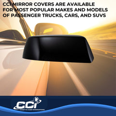 Coast2Coast: MC67549BK Exterior Mirror Cover -  Top Half Cover -  Painted -  Gloss Black -  ABS Plastic -  Set Of 2