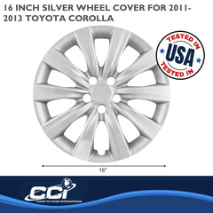 Coast2Coast: IWC50816S Wheel Cover -  16 Inch -  10 Spoke -  Silver -  Plastic -  Set Of 4 -  Standard Leg