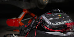Noco GB150 Battery Portable Jump Starter; Boost Pro; 12 Volt Lead-Acid Batteries; 3000 Amp Peak; Up To 20 Jump Starts Per Charge; With Reverse Polarity Protection; With Ultra-Bright 10 LED Flashlight With 7 Modes; 2.1 Ampere Micro USB And 12 Volt 3 Ampere Fast Charging Input/ 2.1 Ampere USB And 12 Volt 15 Amper Output Conection; With Jumper Cable With HD Clamps/ XGC 12 Volt Male Adapter/ XGC 12 Volt Female Adapter/ XGC Extension Cable/ Micro USB Cable/ Microfiber Storage Bag/ Safety And Warranty Information