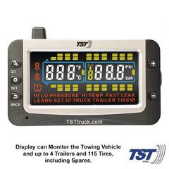 Truck System Technology (TST) TST-507-D-C Tire Pressure Monitoring System - TPMS Display; 507 Series; Use With Truck System Technology (TST) 507 Series Tire Pressure Monitoring Systems; With Power Adapter/ Suction Cup Mount/ Cradle Mount