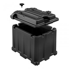 Noco HM426 Battery Box; Fits Dual 6 Volt Group Batteries; Black; Polyethylene Plastic; Full Flow Ventilation; With Captive Lid; Large Cable Entry Holes; Impact Resistant To -40 Degree Fahrenheit