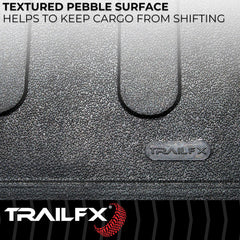 TrailFX 600N Bed Mat -  TFX Bed Mats -  Direct-Fit -  Drop-In -  Without Raised Edges -  Textured Pebble Surface Design -  Black -  Rubber -  Tailgate Liner/ Mat Not Included