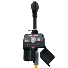 Hughes Auto PWD50W Surge Protector; Power Watchdog Gen II; Used To Monitor Volts/ Amps/ Watts Live On Phone And Detects High Voltage/ Low Voltage/ Open Ground/ Open Neutral/ Over Current; Portable; 50 Ampere Operating Current/ 120 Volt Operating Voltage/ 12000 Maximum Watt; 4600 Joules Of Advanced Surge Protection; Built-In Bluetooth And WiFi; -20 To 50 Degree Celsius Temperature Range; With Fault Indicator Light; Weather Resistant