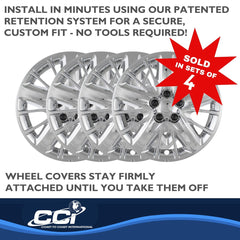 Coast2Coast: IWC47218C Wheel Cover -  18 Inch -  5 Split Spoke -  Chrome Plated -  Plastic -  Set Of 4 -  Lug Covers