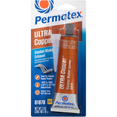 Permatex 81878 Gasket Maker; Ultra Copper ®; Used As Gasket For Exhaust Systems; 3 Ounce Tube; Withstands -65 Degree Fahrenheit To 700 Degree Fahrenheit Temperature