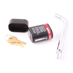 HUSKY TOWING - Trailer Hitch Pin; Bent Pin; 1/2 Inch Diameter; Use With 1-1/4 Inch Receiver; Rated TO 3500 Pound Maximum Load; Locking; With Dust Cap; Single; Includes 2 Keys - 33165