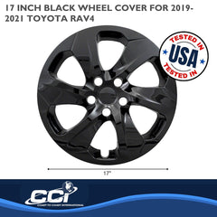 Coast2Coast: IWC53917BLK Wheel Cover -  17 Inch -  6 Spoke -  Gloss Black -  Plastic -  Set Of 4