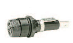Bussman BP/HKP-HH-RP Fuse Holder; Single Glass Tube Fuse; Panel Mount; High Profile Cover Knob; Rear Hexnut; 1/4 Inch Quick-Connect Terminals; 15 Amp Maximum; With English/ Spanish/ French Language Blister Packaging
