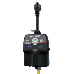 Hughes Auto PWD30W Surge Protector; Power Watchdog Gen II; Used To Monitor Volts/ Amps/ Watts Live On Phone And Detects High Voltage/ Low Voltage/ Open Ground/ Open Neutral/ Over Current; Portable; 30 Ampere Operating Current/ 120 Volt Operating Voltage/ 3600 Maximum Watt; 2300 Joules Of Advanced Surge Protection; Built-In Bluetooth And WiFi; -20 To 50 Degree Celsius Temperature Range; With Fault Indicator Light; Weather Resistant