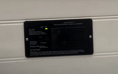 MTI Industry 25-742-BL-TR Carbon Monoxide/ Propane Leak Detector; Safe-T-Alert ™; Detects Both LP And CO Gas; Alerts To Leak With Beeping; With LED Indicator; Flush Mounting; 12 Volt DC Hardwire; Black; With Trim Ring