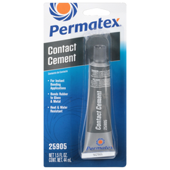 Permatex 25905 Trim and Upholstery Adhesive; Used To Bond Metal/ Wood/ Ceramic/ Leather/ Rubber And Many Other Surfaces; 1.5 Ounce Tube; Single