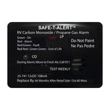 MTI Industry 25-741-BL Carbon Monoxide/ Propane Leak Detector; Safe-T-Alert ™; Detects Both LP And CO Gas; Alerts To Leak With Beeping; With LED Indicator; Surface Mounting; 12 Volt Hardwire; Black