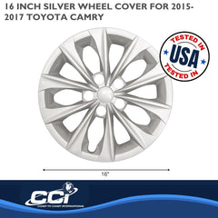 Coast2Coast: IWC51416S Wheel Cover -  16 Inch -  10 Spoke -  Silver -  Plastic -  Set Of 4 -  Standard Leg