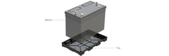 Noco BT27 Battery Tray; For Use With Group 27 Batteries; Polypropylene Plastic; With Strap; External Mounting Holes; Black
