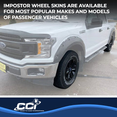 Coast2Coast: IWCIMP387BLK Wheel Skin -  IMPOSTOR ® -  17 Inch -  6 Spokes -  Snap-On -  Painted -  Gloss Black -  ABS Plastic -  Set Of 4