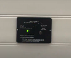 MTI Industry 25-742BL Carbon Monoxide/ Propane Leak Detector; Safe-T-Alert ™; Detects Both LP And CO Gas; Alerts To Leak With Beeping; With LED Indicator; Flush Mounting; 12 Volt Hardwire; Black